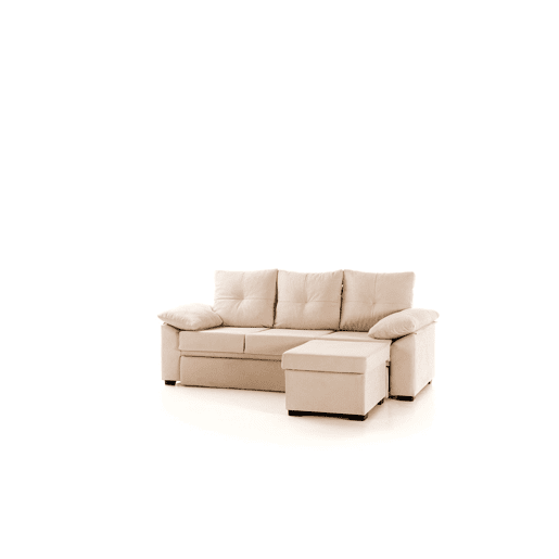 Sofá-cama chaise longue reversível cinza Panamá. Matris