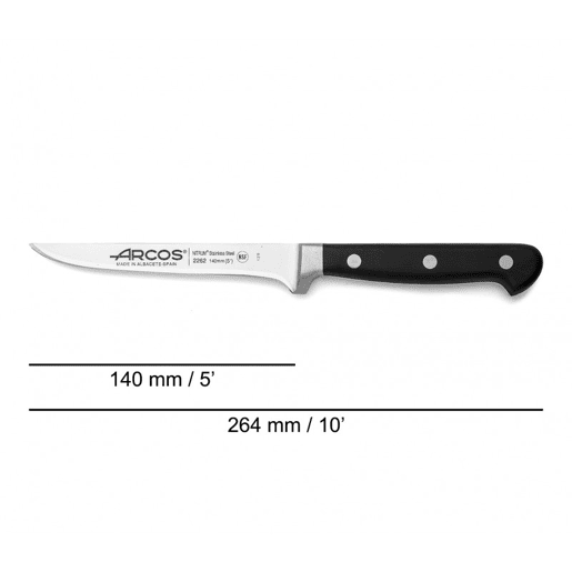 Faca de desossar Arcos Faca de desossar Opera Lâmina de 140 mm, em aço inoxidável forjado NITRUM Faca de desossar Arcos Faca de desossar Opera Lâmina de 140 mm, em aço inoxidável forjado NITRUM