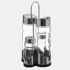 Saleiro com Tampa Secret de Gourmet Multicolor Transparente Vidro Aço inoxidável