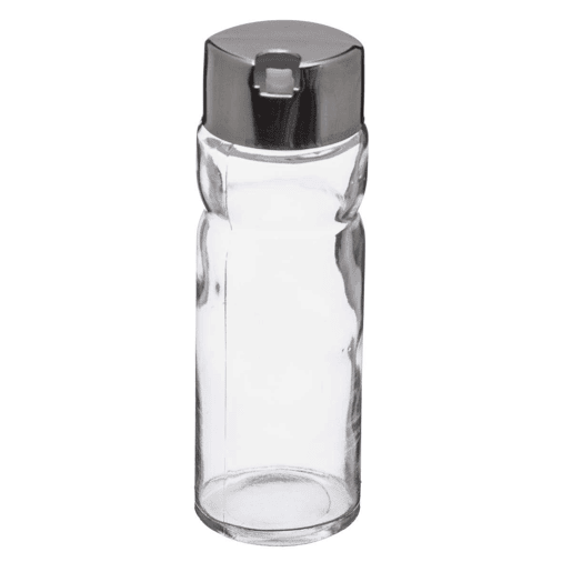 Saleiro com Tampa Secret de Gourmet Multicolor Transparente Vidro Aço inoxidável