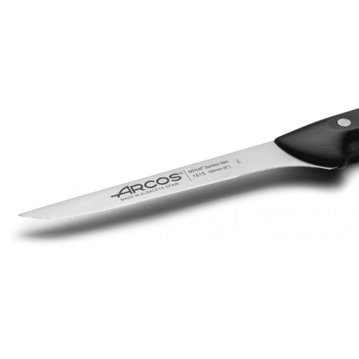 Faca para desossar Arcos Lâmina de 160 mm, em aço inoxidável exclusivo NITRUM. Faca para desossar Arcos Lâmina de 160 mm, em aço inoxidável exclusivo NITRUM.