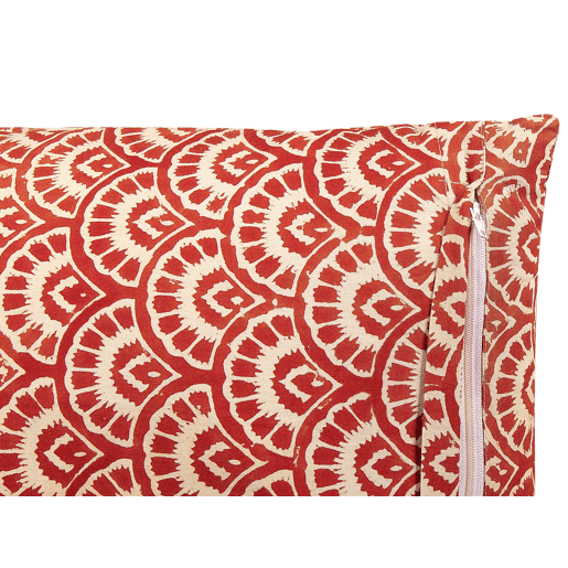 Conjunto de 2 almofadas decorativas RHUS Algodão 45 x 45 cm Vermelho Padrão geométrico