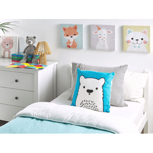 Conjunto de 2 almofadas decorativas WARANASI Algodão 45 x 45 cm Azul