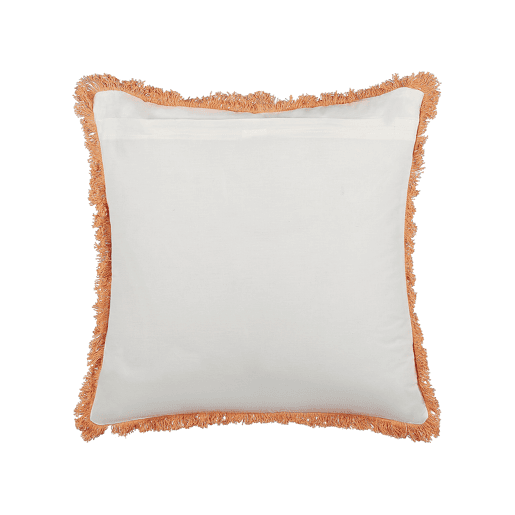 Conjunto de 2 almofadas decorativas SATIVUS Algodão 45 x 45 cm Laranja Padrão floral
