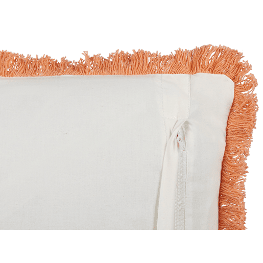 Conjunto de 2 almofadas decorativas SATIVUS Algodão 45 x 45 cm Laranja Padrão floral