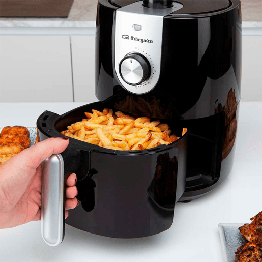 Fritadeira de ar quente Orbegozo FDR 27 1200W 2,5L preto