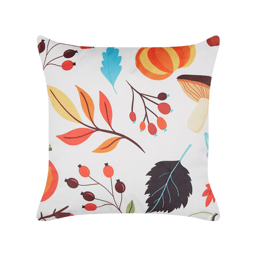 Almofada decorativa VISCARIA Veludo 45 x 45 cm Multicolor Padrão de plantas