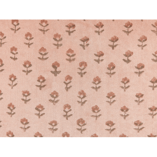 Almofada decorativa RUMHORA Veludo 45 x 45 cm Rosa Padrão floral