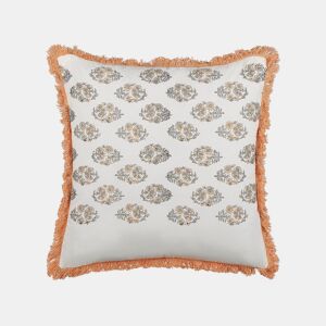 Almofada decorativa SATIVUS Algodão 45 x 45 cm Laranja Padrão floral