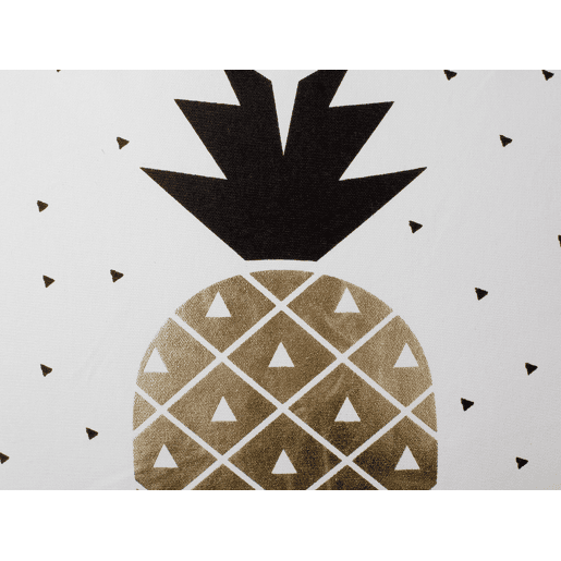 Conjunto de 2 almofadas decorativas YASMIN Algodão 45 x 45 cm Branco Dourado Preto Padrão de plantas