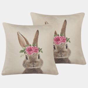 Beliani Almofada decorativa TULIPA