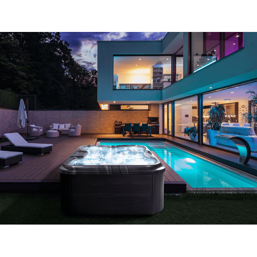 Banheira de hidromassagem com LED para exterior ARCELIA Cinzento