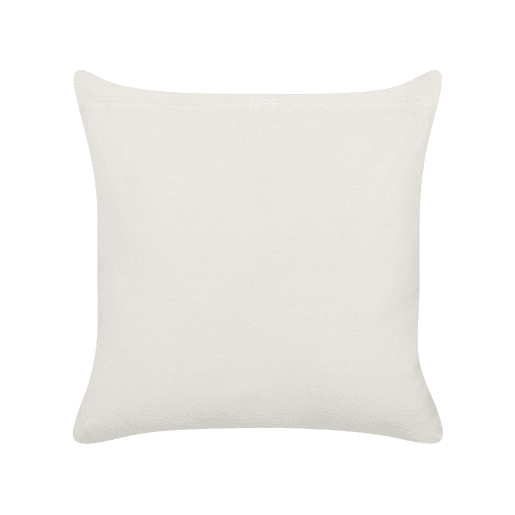 Conjunto de 2 almofadas decorativas WOODI Algodão 45 x 45 cm Amarelo Branco Padrão geométrico