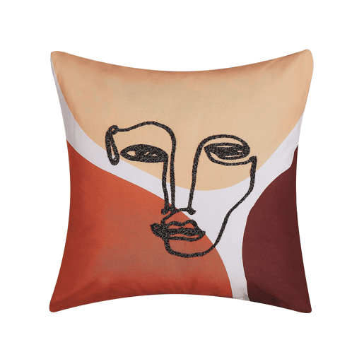 Conjunto de 2 almofadas decorativas RUDBEKIA 45 x 45 cm Multicolor Padrão abstracto