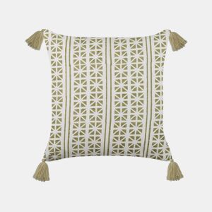 Almofada decorativa SYRINGA Algodão 45 x 45 cm Verde Padrão geométrico