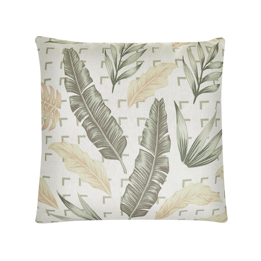 Conjunto de 2 almofadas decorativas RHAPIS 45 x 45 cm Verde Padrão de plantas