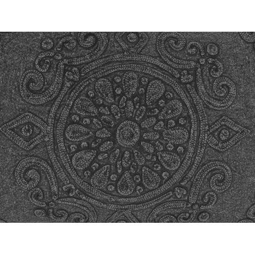 Conjunto de 2 almofadas decorativas VELOOR Algodão 30 x 50 cm Cinzento escuro Padrão oriental