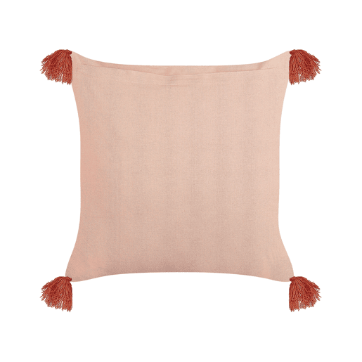 Conjunto de 2 almofadas decorativas RUMHORA Veludo 45 x 45 cm Rosa Padrão floral