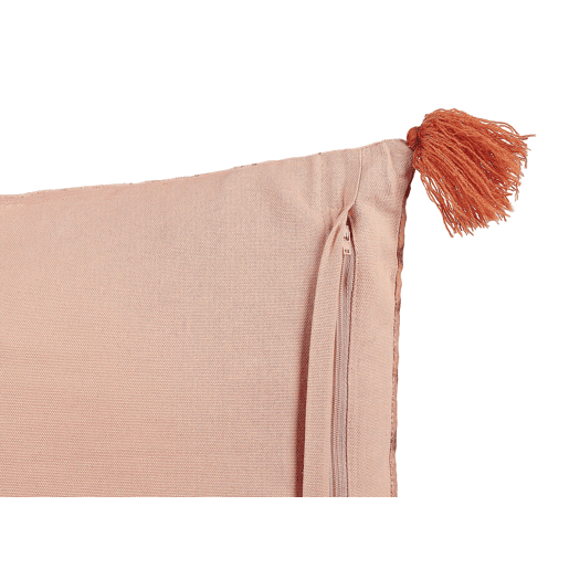 Conjunto de 2 almofadas decorativas RUMHORA Veludo 45 x 45 cm Rosa Padrão floral