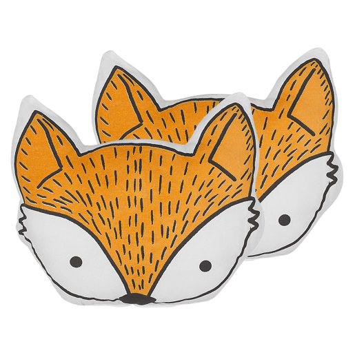 Conjunto de 2 almofadas decorativas VADODARA Algodão 50 x 40 cm Laranja Raposa