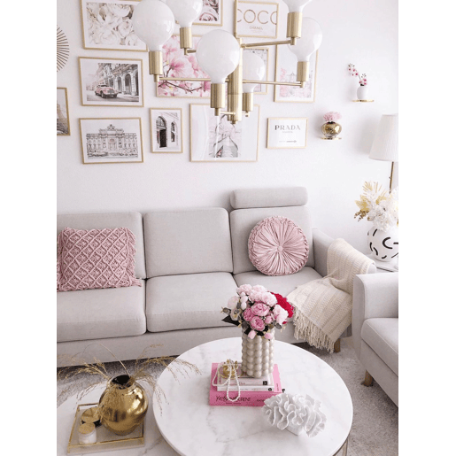 Almofada decorativa YANIKLAR Algodão 40 x 40 cm Rosa Padrão geométrico