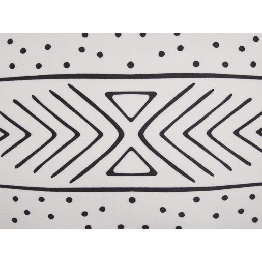 Conjunto de 2 almofadas decorativas SCHEFFLERA Veludo 45 x 45 cm Branco Padrão geométrico
