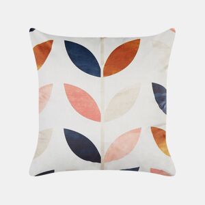 Almofada decorativa QUINOA Veludo 45 x 45 cm Multicolor Padrão de plantas