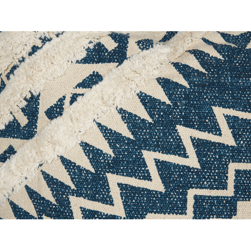 Conjunto de 2 almofadas decorativas SAFI Algodão 50 x 50 cm Azul Padrão geométrico