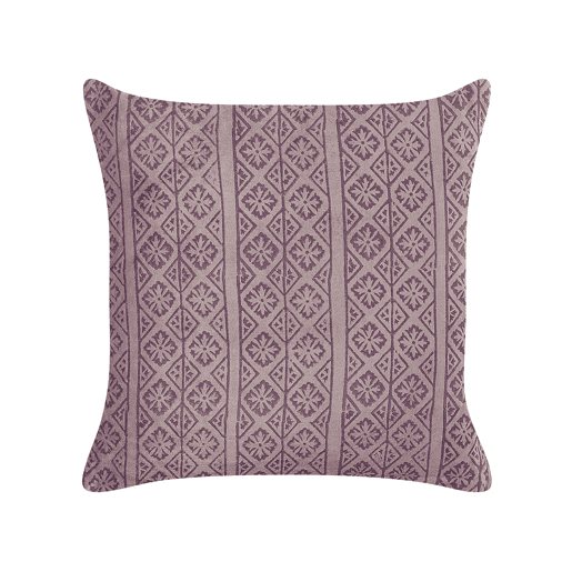Almofada decorativa SILYBUM Veludo 45 x 45 cm Rosa Padrão geométrico