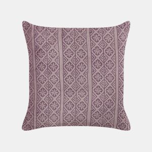 Almofada decorativa SILYBUM Veludo 45 x 45 cm Rosa Padrão geométrico