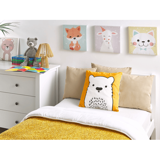 Conjunto de 2 almofadas decorativas WARANASI Algodão 45 x 45 cm Laranja