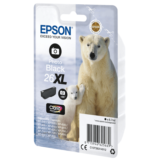 Tinteiro de Tinta Original Epson 26XL Preto Magenta