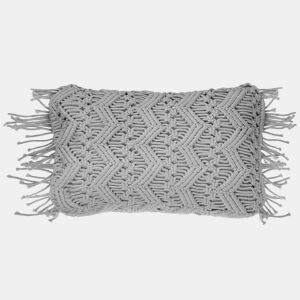 Almofada decorativa KIRIKKALE Algodão 30 x 45 cm Cinzento Padrão geométrico