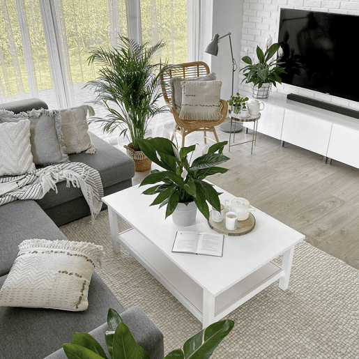 Conjunto de 2 almofadas decorativas VAYALI Algodão 45 x 45 cm Creme Às riscas