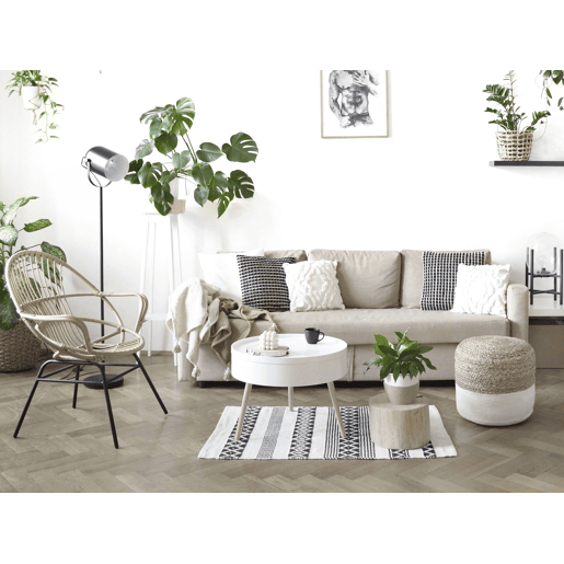 Conjunto de 2 almofadas decorativas YONCALI Algodão 45 x 45 cm Preto Quadriculado