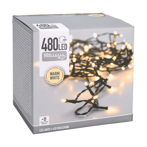 Grinalda de Luzes LED Branco Branco quente 53 m