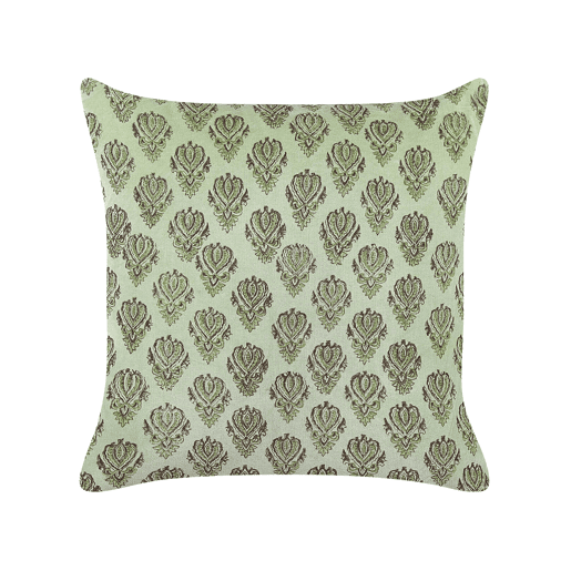 Almofada decorativa RUNGIA Veludo 45 x 45 cm Verde Padrão floral