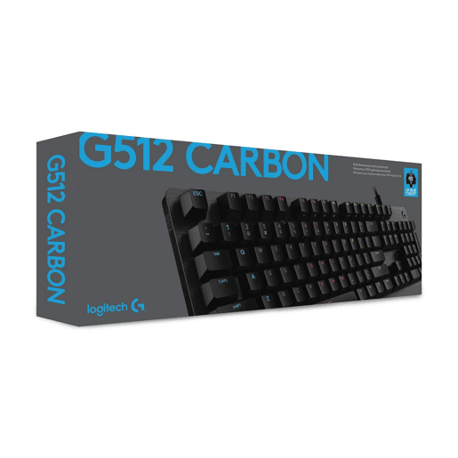 Teclado Logitech Lightsync G512 Gaming Preto Iluminação RGB AZERTY