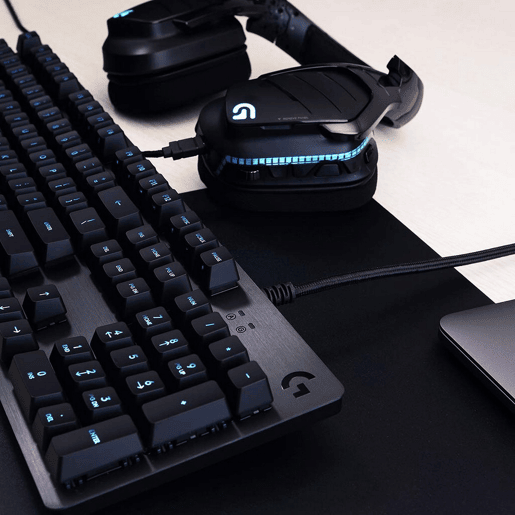 Teclado Logitech Lightsync G512 Gaming Preto Iluminação RGB AZERTY