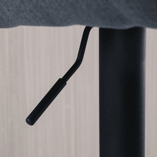 HOMCOM Banco Alto de Cozinha com Altura Ajustável Banco de Bar Estofado com Apoio para o Pés e Pés de Aço Carga Máxima 110 kg 54x54x92-112 cm Cinza Escuro