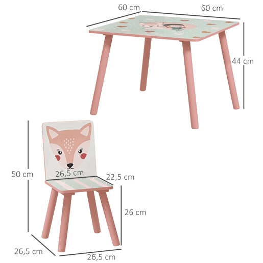 ZONEKIZ Conjunto de Mesa e Cadeiras para Crianças de 3 Peças Mesa Infantil com 2 Cadeiras Conjunto de Móveis para Atividades com Crianças de 3-8 Anos para Dormitório Sala de Jogos Rosa ZONEKIZ Conjunto de Mesa e Cadeiras para Crianças de 3 Peças Mesa Infantil com 2 Cadeiras Conjunto de Móveis para Atividades com Crianças de 3-8 Anos para Dormitório Sala de Jogos Rosa