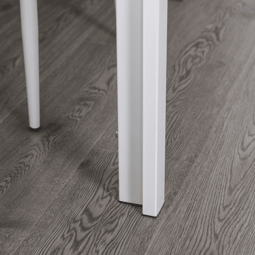 HOMCOM Conjunto de Refeição Mesa e 4 Cadeiras Conjunto de 5 Peças de Móveis de Cozinha Mesa Retangular de Vidro Temperado e Cadeiras Estofadas em PU com Pés de Metal Branco
