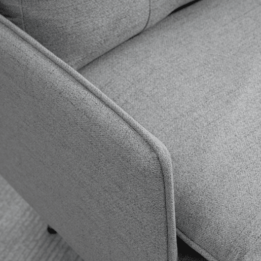 HOMCOM Poltrona Sala de Estar Poltrona Relax com Apoio para os Braços Assento Acolchoado e Pés de Aço Sofá Individual Moderno para Dormitório 76x68x80 cm Cinza