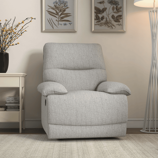 HOMCOM Poltrona Reclinável de Sala de Estar Poltrona Relax Reclinável Manual Estofado em Tecido com Apoio para os Pés Carga 160 kg para Pessoas entre 150-190 cm 89x98x101 cm Cinza