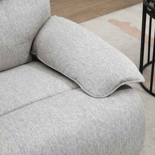 HOMCOM Poltrona Reclinável de Sala de Estar Poltrona Relax Reclinável Manual Estofado em Tecido com Apoio para os Pés Carga 160 kg para Pessoas entre 150-190 cm 89x98x101 cm Cinza