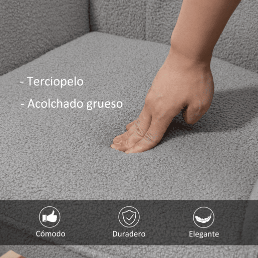 HOMCOM Poltrona Baloiço Poltrona de Sala de Estar Oscilação de 40° com Pés de Madeira de Faia e Estrutura de Aço para Dormitório Carga Máxima 120 kg 71x98x101 cm Cinza HOMCOM Poltrona Baloiço Poltrona de Sala de Estar Oscilação de 40° com Pés de Madeira de Faia e Estrutura de Aço para Dormitório Carga Máxima 120 kg 71x98x101 cm Cinza
