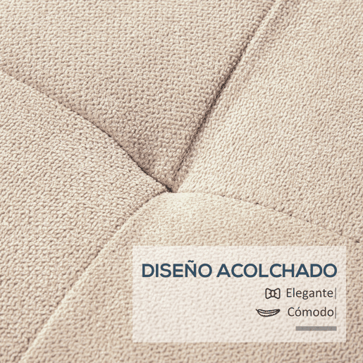 HOMCOM Banco de Armazenamento Acolchoado Banco Estofado em Linho Tampa com Abertura para Sala de Estar Entrada Dormitório Carga Máxima 120 kg 125x49x41,5 cm Bege