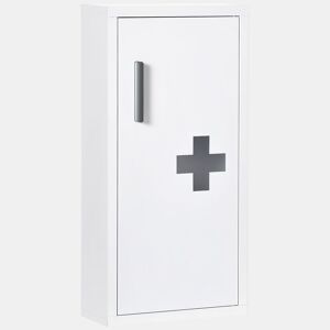 kleankin Armário Farmácia de Parede Armário de Medicamentos de Aço com 3 Níveis Porta Magnética para Cozinha Casa de Banho 30x12x60 cm Branco