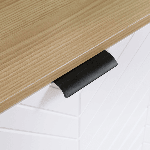 HOMCOM Aparador de 4 Portas, Aparador de Sala com Prateleiras Ajustáveis, Pés de Madeira, Portas com Padrão de Espiga, para Cozinha, Entrada, Quarto, Branco e Natural, 120x35x77,4 cm