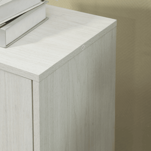 HOMCOM Armário de Sala de Estar Aparador Auxiliar com 4 Gavetas 1 Armário e Prateleira Inferior Móvel de Armazenamento Múltiuso para Dormitórios Sala de Jantar 54x29x83cm Branco